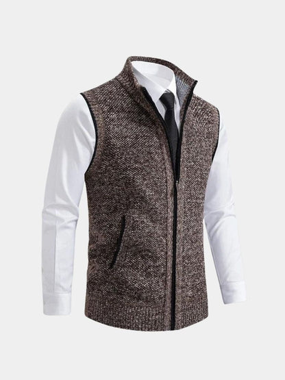 Men’s Knit Sweater – Elegant Full Zip Casual Everyday Knitwear