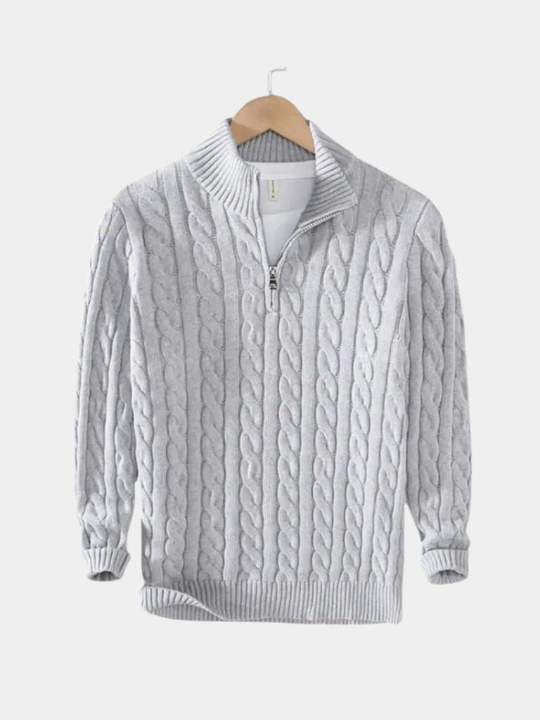 Men’s Knit Sweater – Essential Half Zip Casual Everyday Knitwear